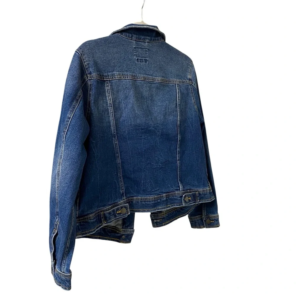 Universal Thread Freeborn Jacket button up Spring dark denim Jean jacket size X - Picture 10 of 12